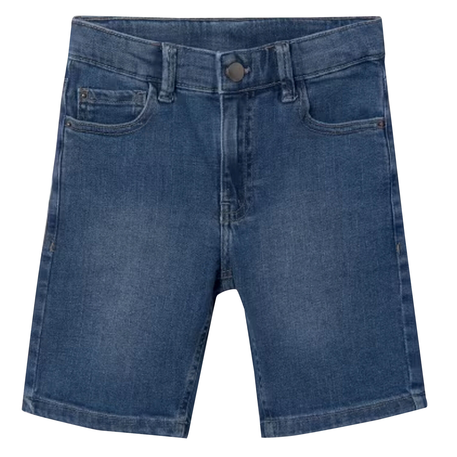 Boys Blue Denim Shorts, 1, hi-res